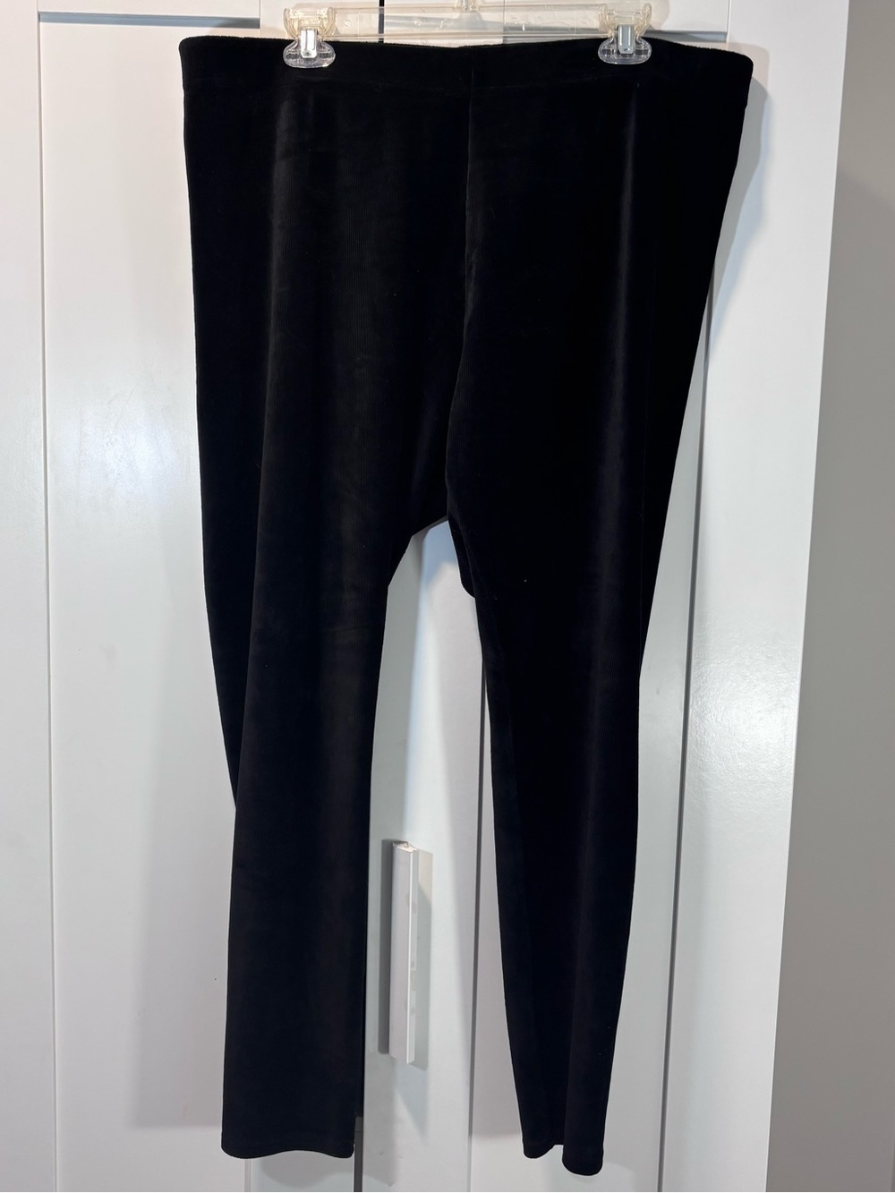 J.Jill Velvet Ankle Leggings XL Black Cotton Blend Stretch Pull On Pants